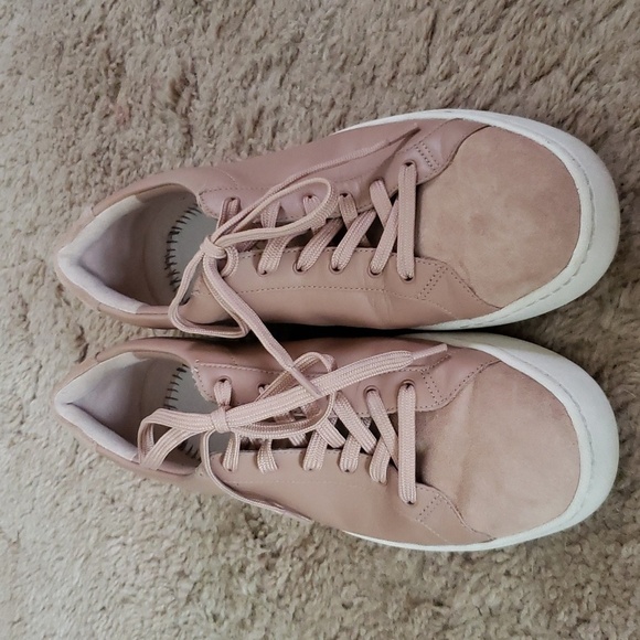 Vince pink leather lace up sneakers,  women's size 5.5 - Picture 2 of 9